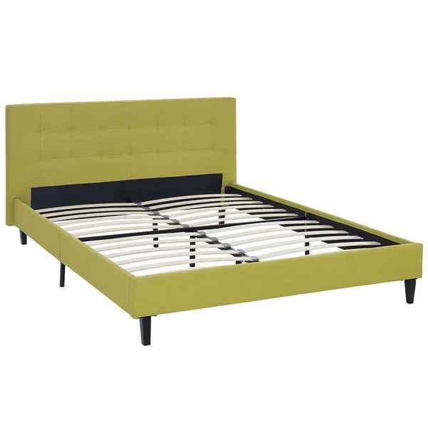 Modway MOD-5424-LGR Linnea Full Upholstered Fabric Bed with Headboard - Light Gray