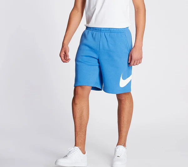 Nike Men's Club Fleece Shorts Blue Medium
