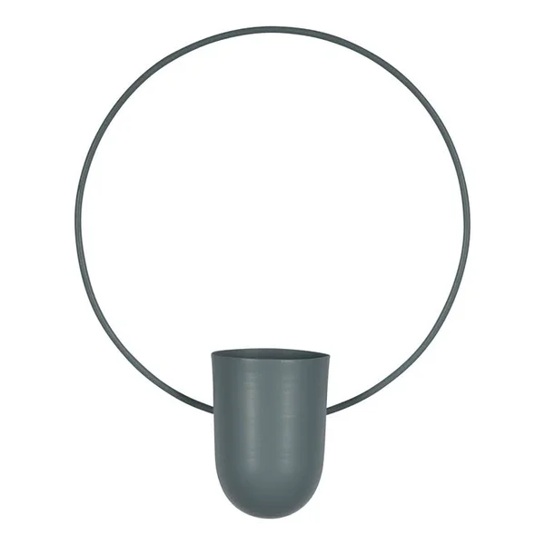 Stratton Home Decor Blue Round Wall Planter S36881