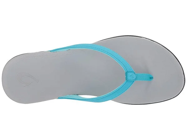 Olukai Ho&opio Sandals - Women's Blue Crush/Pale Grey, 9