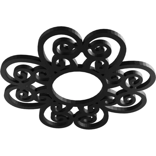 Ekena Millwork CMPP32COSNI 32x22OD x 11x22ID x 1x22P Cohen Architectural Grade PVC Pierced Ceiling Medallion, Nickel