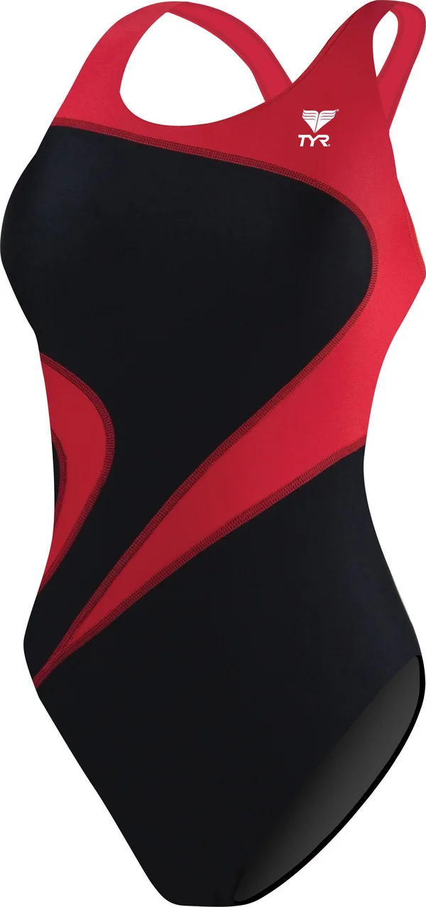 TYR Alliance T - Splice Maxfit Women's Swimsuit Black/Red 34
