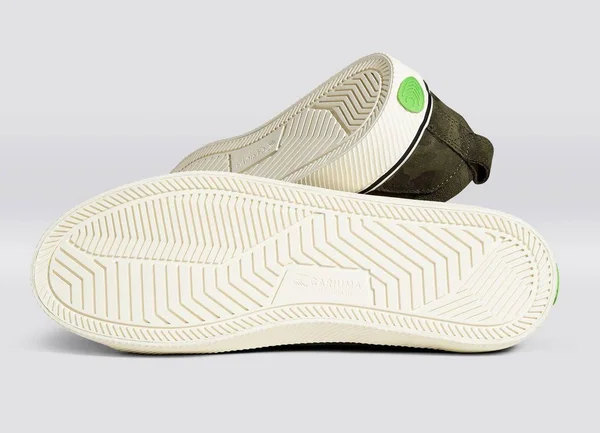 Cariuma OCA Low Stripe Camouflage Suede Sneaker Men - Green
