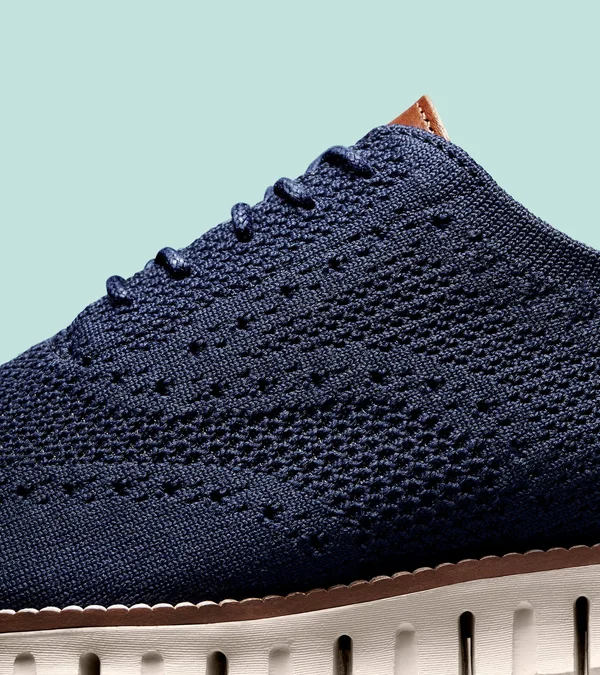 Cole Haan Men's Zerogrand Wingtip Oxford With Stitchlite - Blue, 9.5