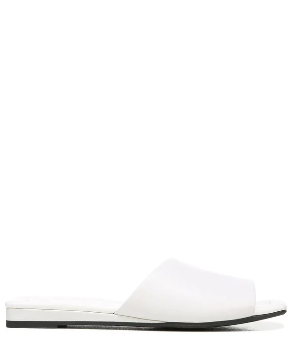 Sarto by Franco Sarto Bordo Leather Square Toe Slide Sandals - 11M