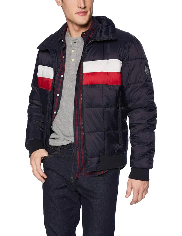 Tommy Hilfiger Men's Essential Quilted Ski Jacket Navy - XL