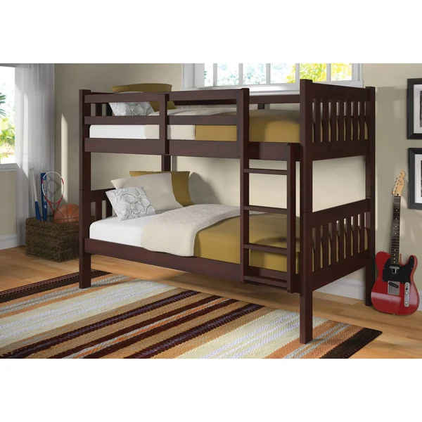 Donco Twin Over Twin Mission Bunk Bed - Dark Cappuccino