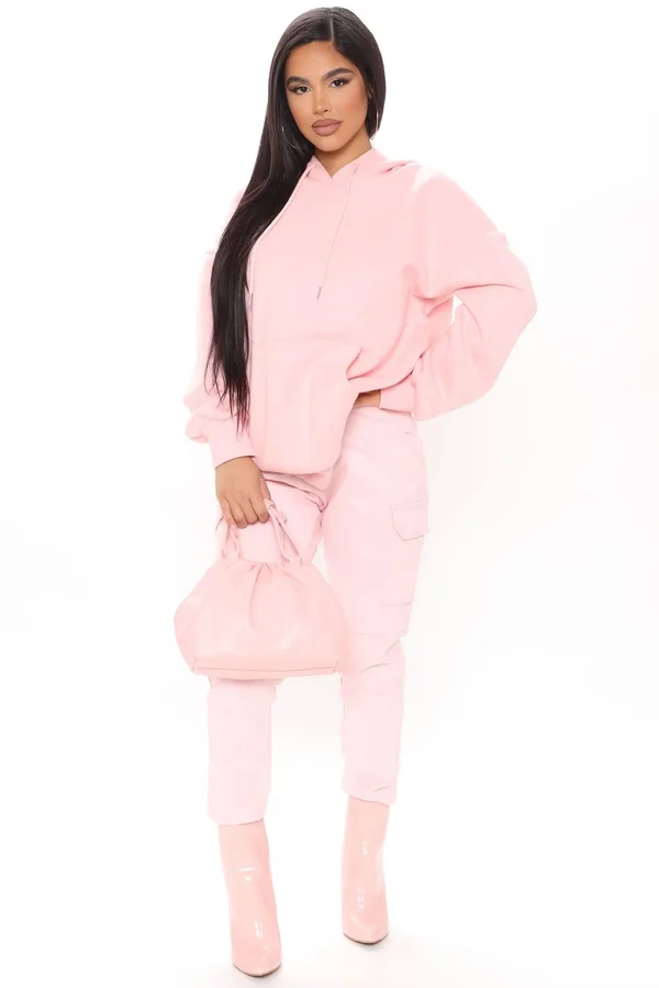 Womens Dream It and Achieve It Hoodie in Pink Size X-Small by Fashion Nova