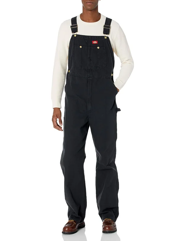 Dickies DB100 Bib Overalls - Rinsed Black, 40