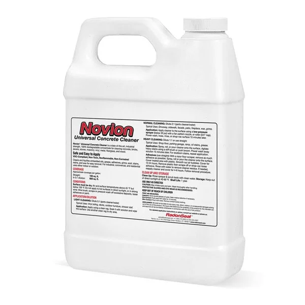 Industrial-Strength Cleaner & Degreaser for Garage Floors - Driveways, 100% Biodegradable - Novion Universal Concrete Cleaner