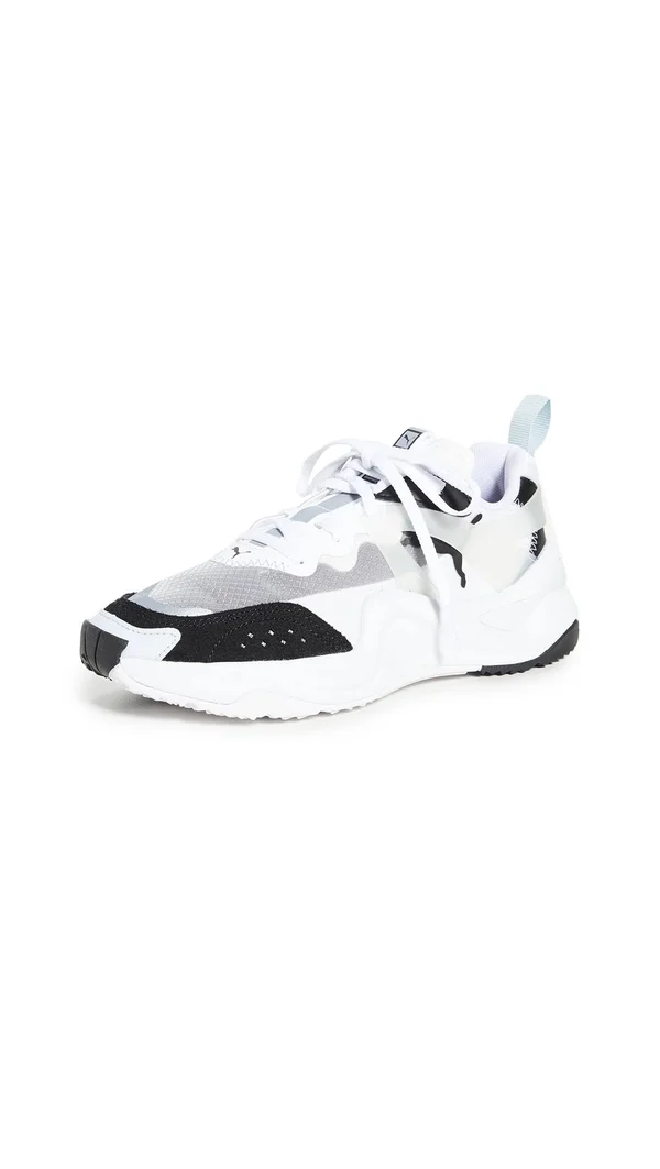 Puma Rise Women's Sneakers - Black/White, 11