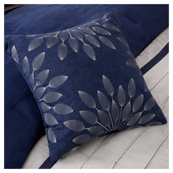 Madison Park - Palmer 7 Piece Comforter Set - Blue - Cal King