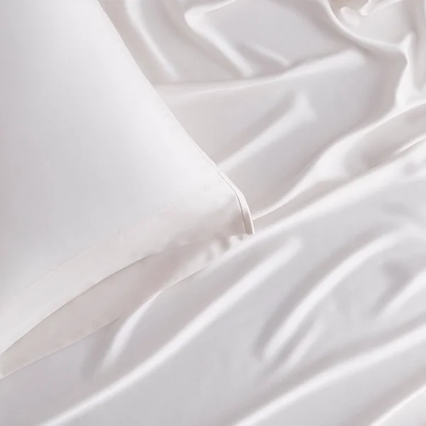 Legends Hotel Tencel Lyocell Sateen Flat Sheet - Ivory, Size Queen, The Company Store