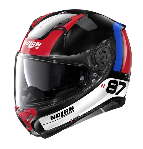 Nolan - Helmet N87 Plus Distinctive N-Com Black, Red, Blue - Size Xs