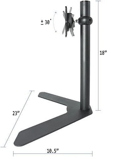 Vivo Extra Tall Single LCD Computer Monitor Free-Standing Adjustable Desk Stand for 1 Screen 13 inch to 27 inch (Stand-V011H)