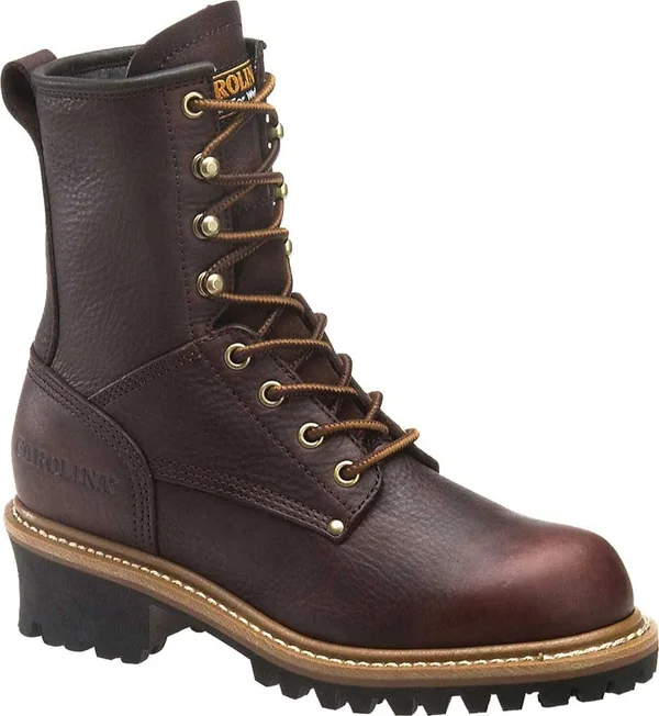 Carolina Women's 8x22 Steel Toe Logger Boot - CA1421 5 - W, Dark Brown