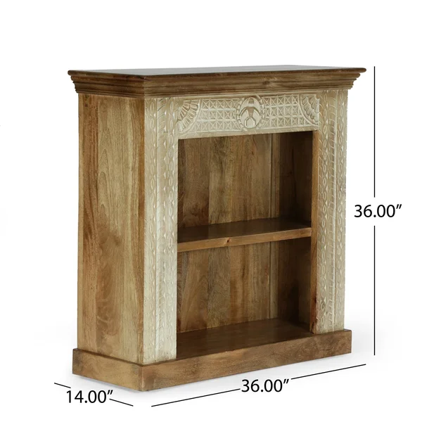 Christopher Knight Home Molena Book Shelf, Walnut + White Distressed