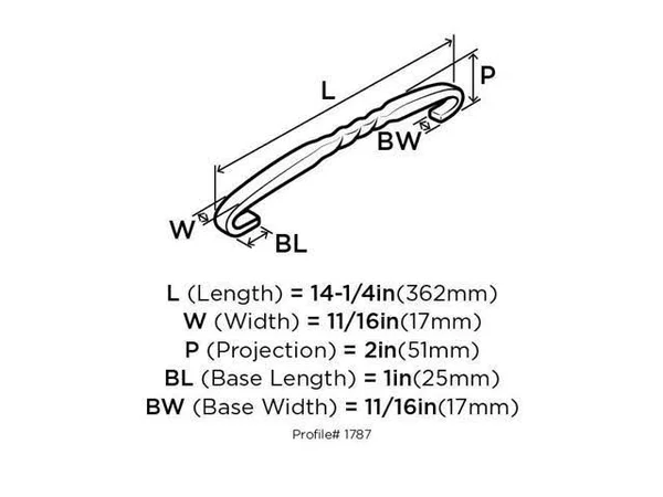 Amerock BP1787ORB inspirations Oil-Rubbed Bronze 12x22 Appliance Pull