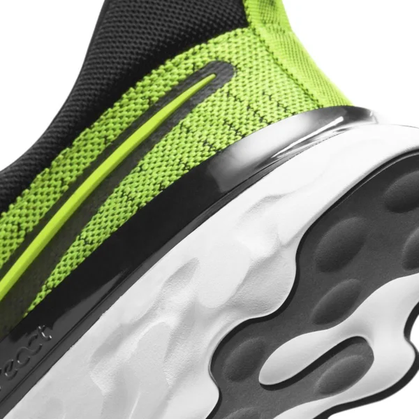 Nike React Infinity Run Flyknit 2 Volt/Black Men's Running Shoes, Size: 8.5