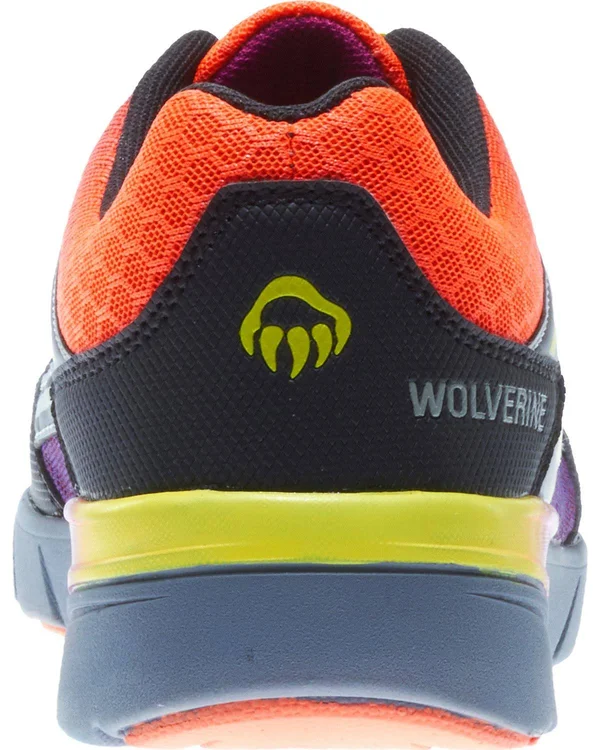 Wolverine Women's Jetstream Carbonmax Safety Toe Shoe - 9.5 W - Orange - Purple