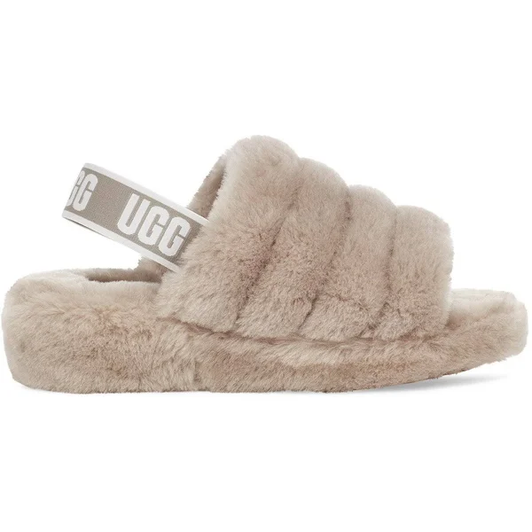 Ugg Women's Fluff Yeah Slide Goat, 6