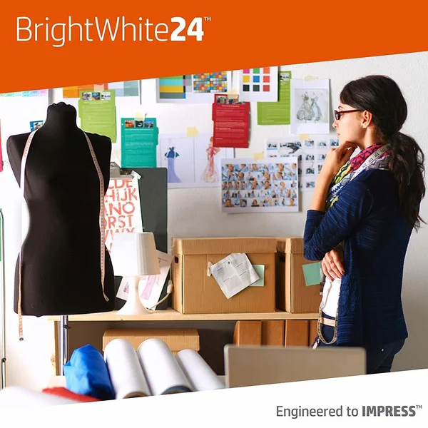 HP Printer Paper - BrightWhite24, 8.5 x 11, Letter, 24lb, 97 Bright, 2, 500 Sheets