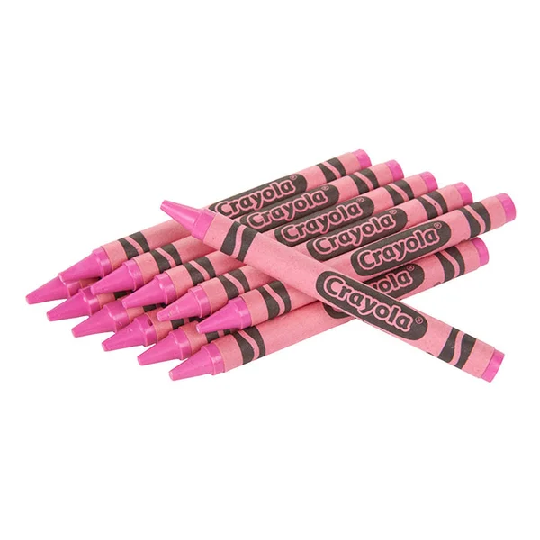 Crayola 528360M010 Classic Pink Crayon - 3000/Case