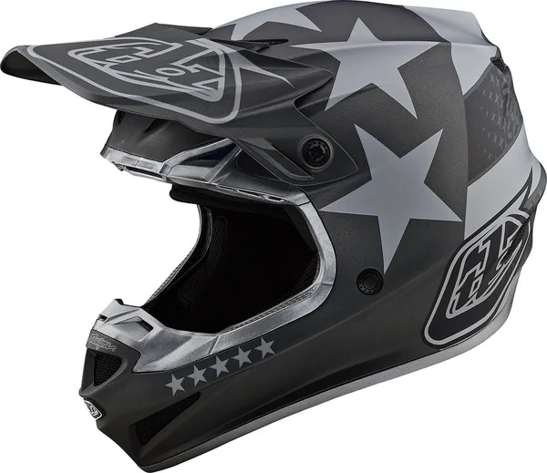 Troy Lee Designs SE4 Polyacrylite Helmet MIPS - Freedom Medium, Black/Gray