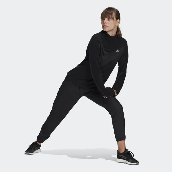 Women's Adidas Own The Run Warm Cover-Up Long Sleeve - Color: Black - Size: L