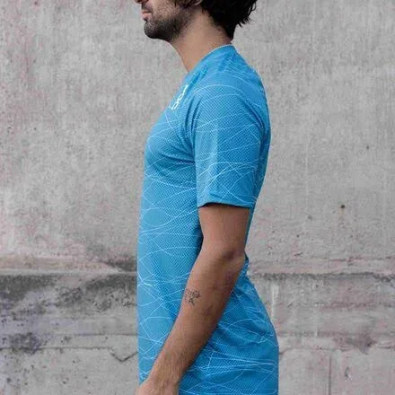 POC MTB Pure T-Shirt - Men's Lines Basalt Blue, M