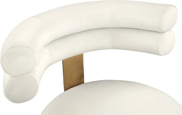 Meridian Furniture Fitzroy Cream Velvet Dining Chair (Set of 2)