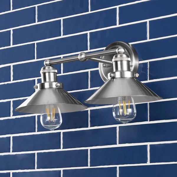 July Metal Shade Sconce - Nickel by Jonathan Y - 1 Bulb