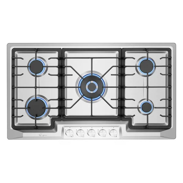 Empava 36 in. GAS Stove Cooktop in Stainless Steel with 5 Sealed Burners - LP Convertible - Stainless Steel-SS23