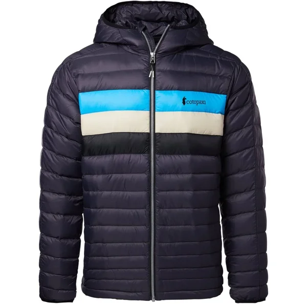 Cotopaxi Men's Fuego Down Hooded Jacket - Large - Graphite Stripes