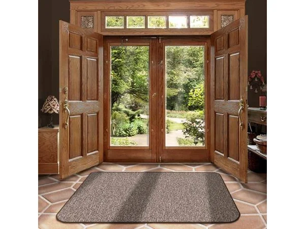 House, Home and More Skid-Resistant Carpet Indoor Area Rug Floor Mat - Pebble Gray - 3 Feet x 5 Feet