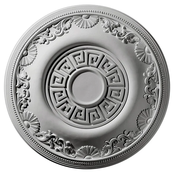 25 7/8x22OD x 2 1/4x22P Nestor Ceiling Medallion (Fits Canopies Up to 5x22), Hand-Painted Ultra Pure White Crackle
