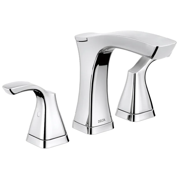 Delta Faucet 3552-MPU-DST Tesla Two Handle Widespread Bathroom Faucet, Chrome