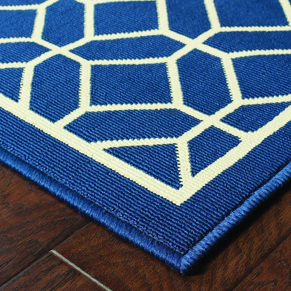 Oriental Weavers Riviera 4771G Navy Area Rug 7&10x22 x 10&10x22