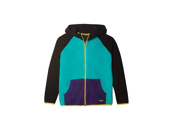 Burton Kids& Spark Full-Zip Hooded Fleece, Dynasty Green Multi, L