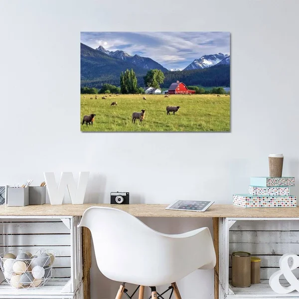 Dennis Frates Canvas Prints - Mountain Sheep ( scenic & landscapes > Nature > fields - grasslands & Meadows art)