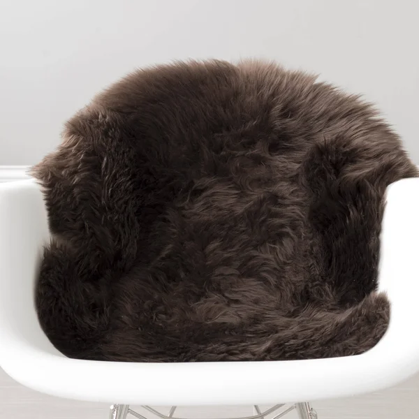 Super Area Rugs, Genuine Australian Sheepskin Brown Fur Rug, Double Pelt 2& x 5& 6 inch