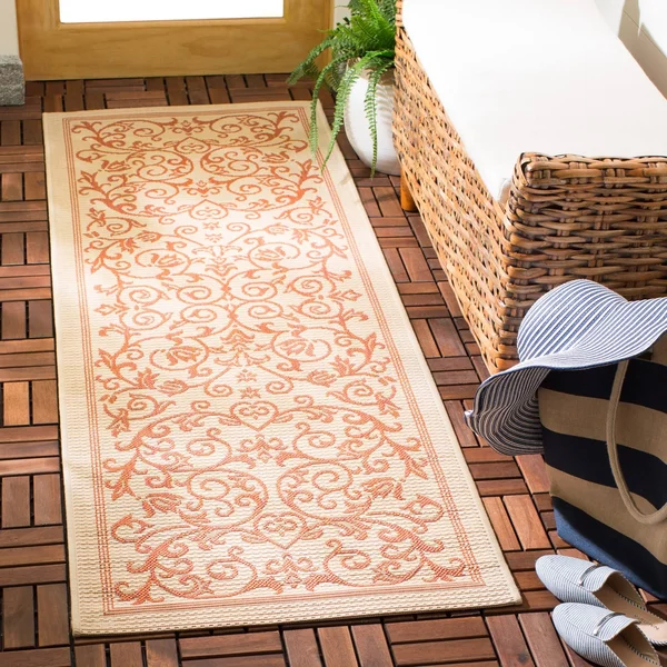 Safavieh Courtyard CY2098-3201 6&7x22 x 6&7x22 Square Natural, Terra Area Rug