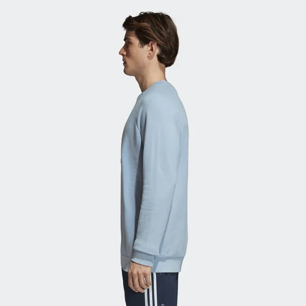 Adidas Originals Men's Trefoil Crew Sweatshirt - Blue, Size: XL