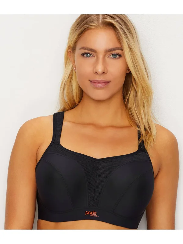 Panache Underwire Sports Bra (5021), 32J, Black