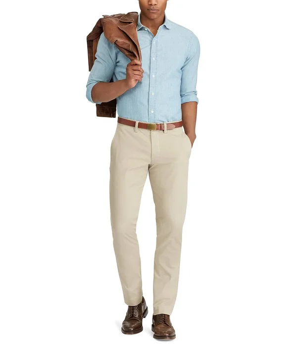 Polo Ralph Lauren Men's Straight-Fit Stretch Chino Pants - Black