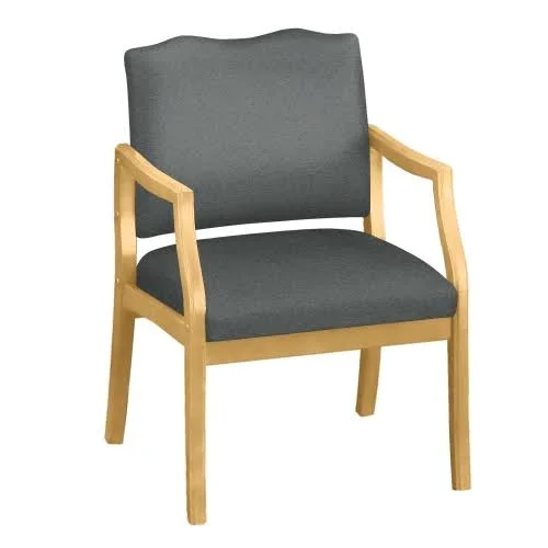 NBF Arm Chair in Fabric or Vinyl with 400lb Weight Capacity Platinum Vinyl/Medium Frame Signature Series (SP1201)