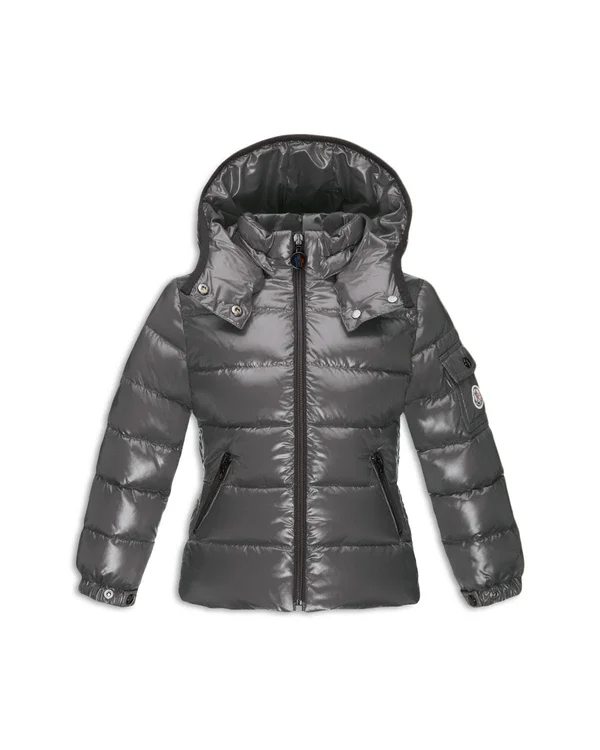 Moncler Black Bady Down Hooded Coat