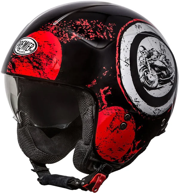Jet Premier Rocker SD92 Helmet Red/Black L