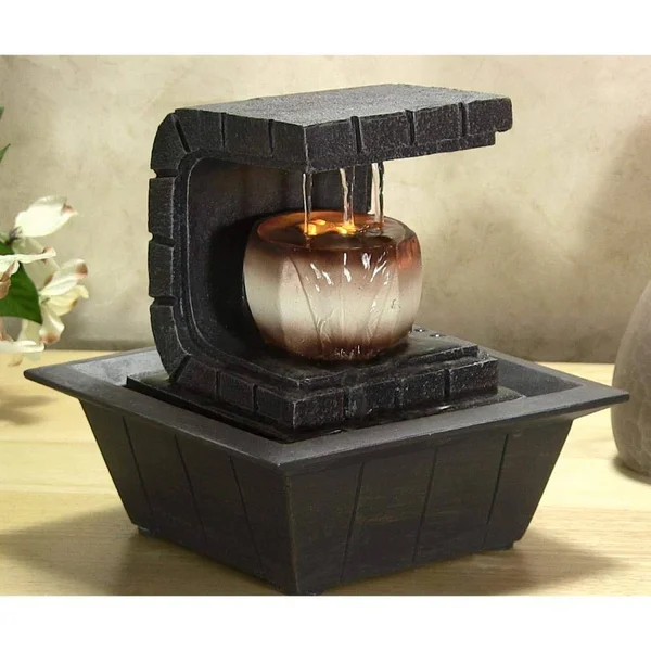 Serenelife Sltwf35led Water Fountain Tabletop Feature Decoration