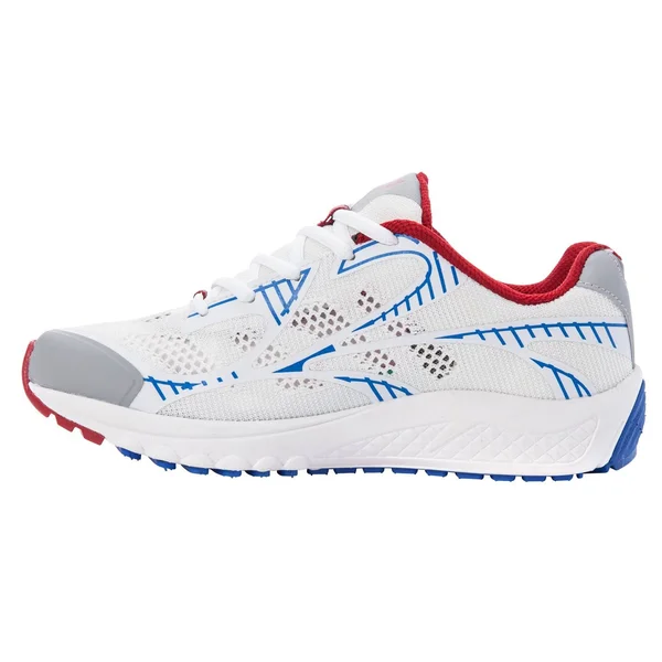 Propet Women's One LT Sneaker - White/Red - Size 12 - Medium